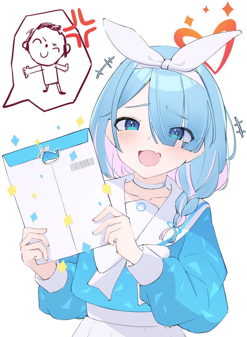 sensei, doodle sensei, and arona (blue archive) drawn by nosuke_tmg