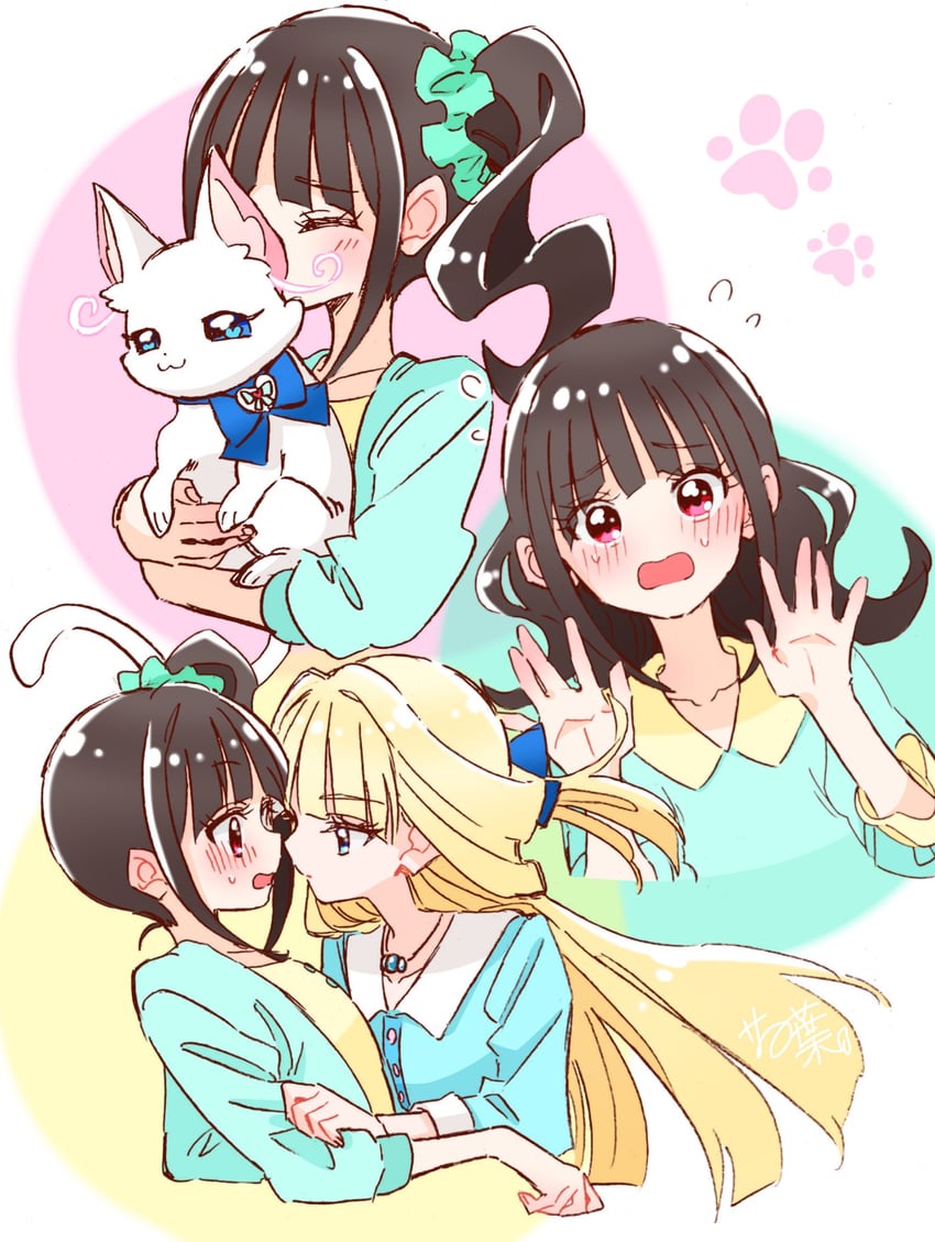 nekoyashiki yuki and nekoyashiki mayu (precure and 1 more) drawn by wakaba_0837