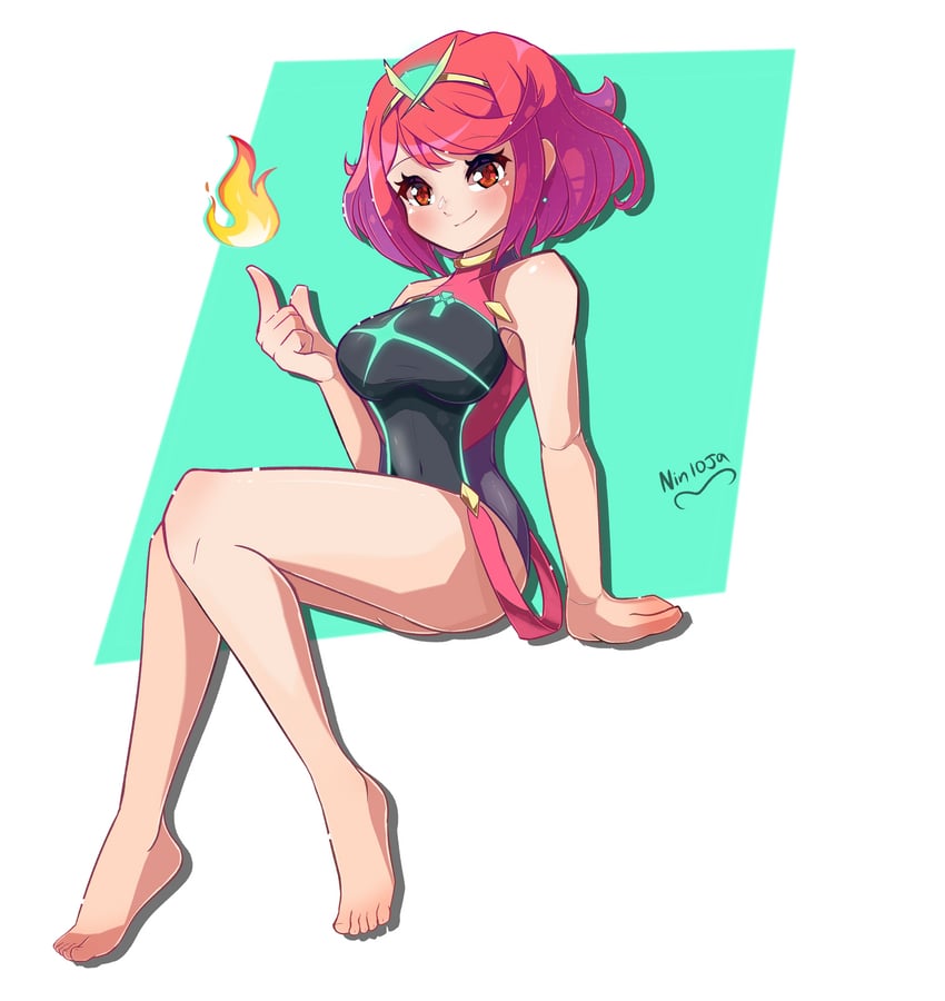 pyra (xenoblade chronicles and 1 more) drawn by nin10ja