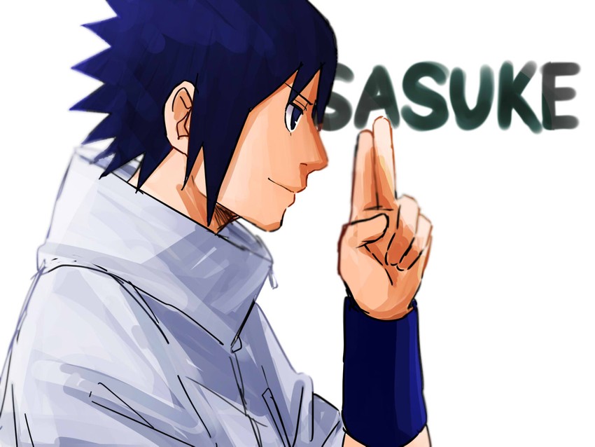 uchiha sasuke (naruto and 1 more) drawn by pinoko_(pnk623)