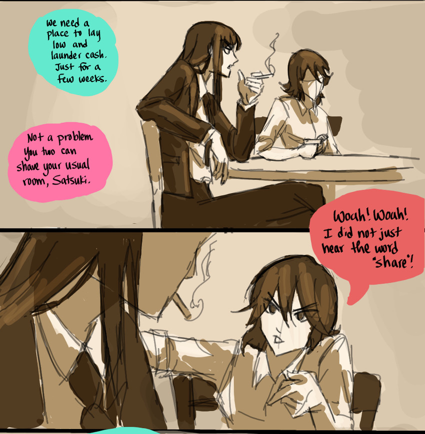 matoi ryuuko, kiryuuin satsuki, and jakuzure nonon (kill la kill) drawn by roman_imperial