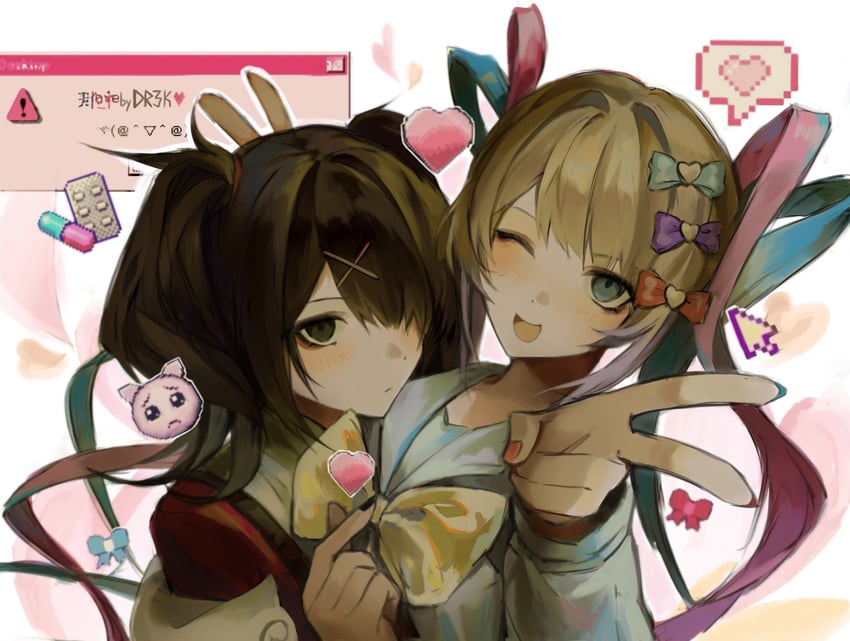 chouzetsusaikawa tenshi-chan, ame-chan, and pien cat (needy girl overdose and 3 more) drawn by drek2xme