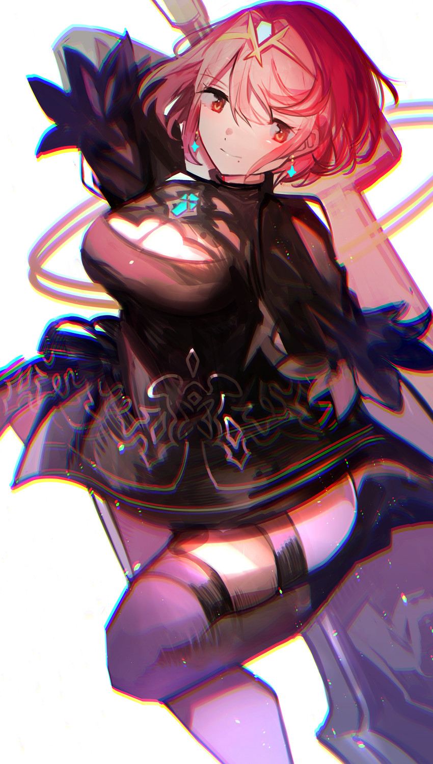 2b and pyra (xenoblade chronicles and 3 more) drawn by tarbo_(exxxpiation)