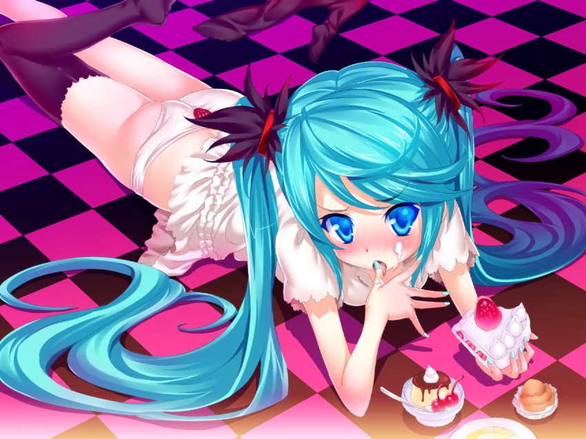 hatsune miku (vocaloid and 1 more) drawn by hisasi