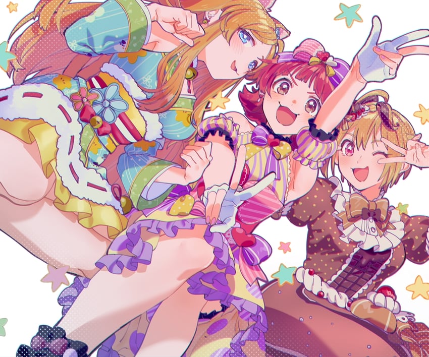 ibuki tsubasa, nonohara akane, and shinomiya karen (idolmaster and 2 more) drawn by hoyaza1561