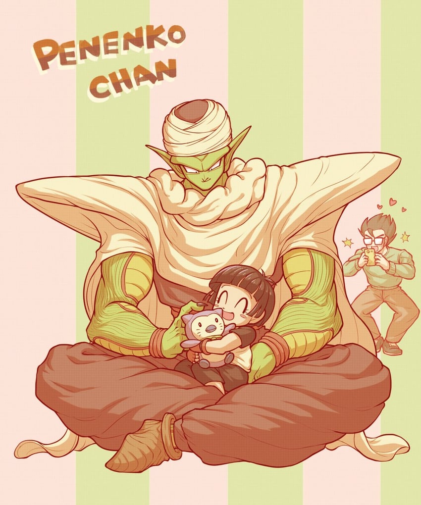 son gohan, pan, and piccolo (dragon ball and 2 more) drawn by koukyouji