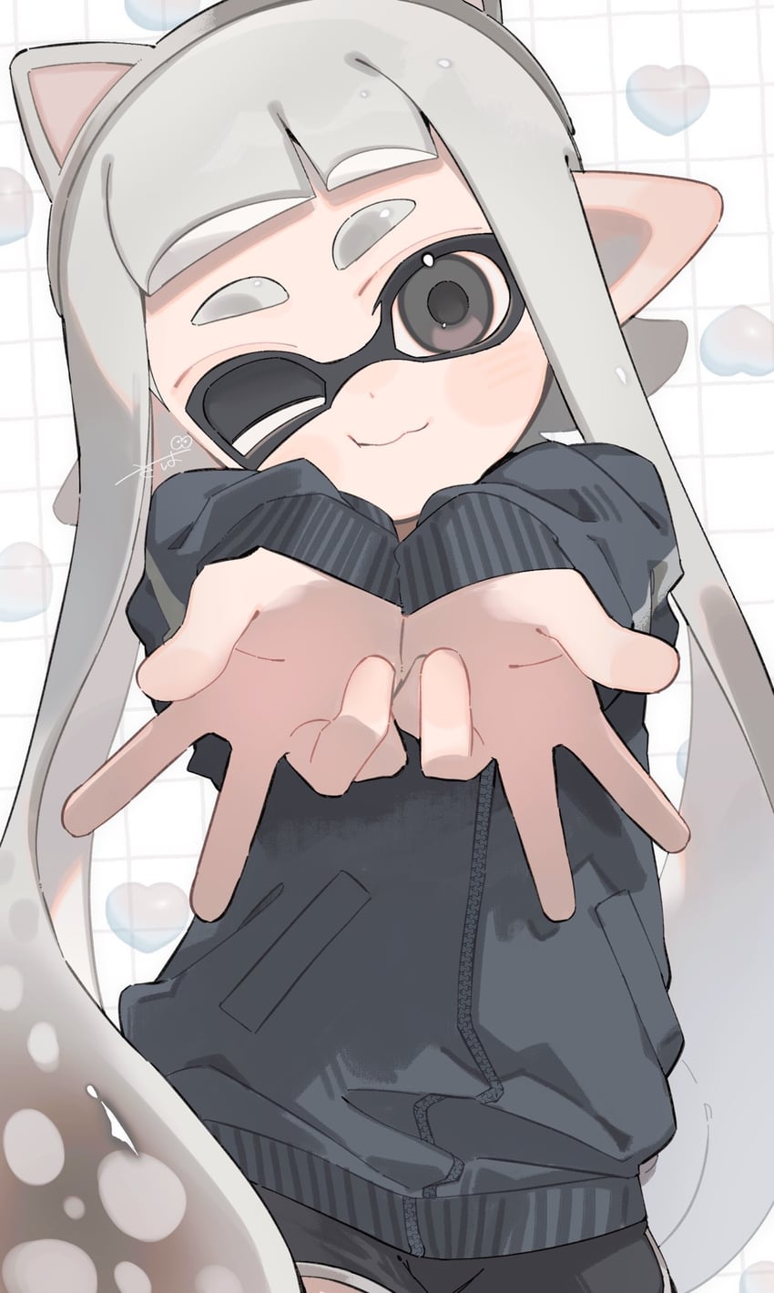 inkling player character and inkling girl (splatoon and 1 more) drawn by sabata_saba