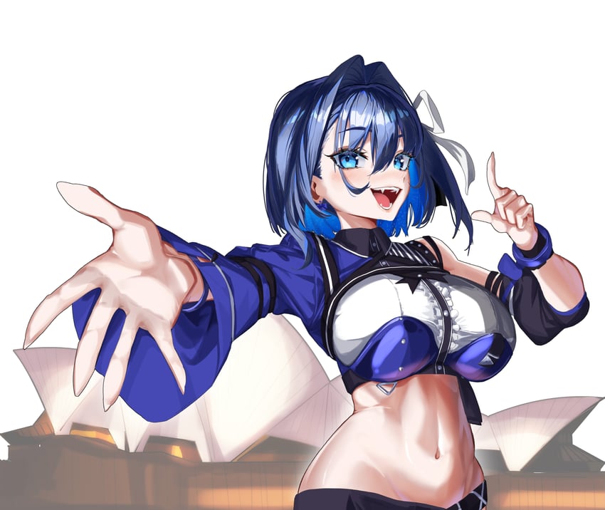 ouro kronii (hololive and 1 more) drawn by daaku_(koizumi_arata)
