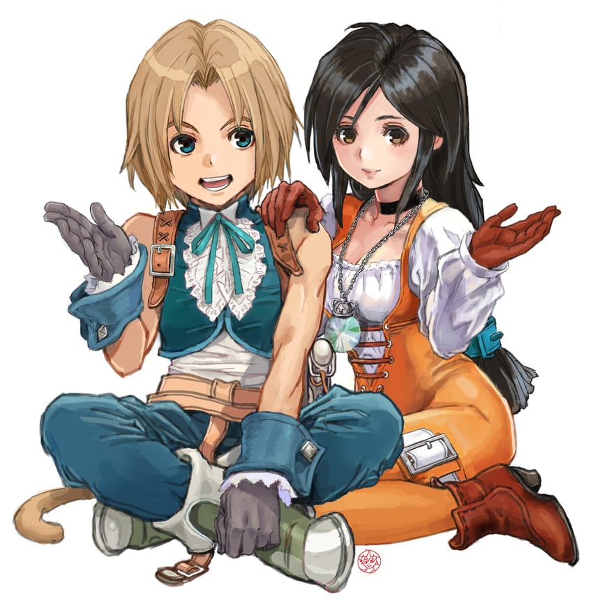 zidane tribal and garnet til alexandros xvii (final fantasy and 1 more) drawn by shiren_(ourboy83)