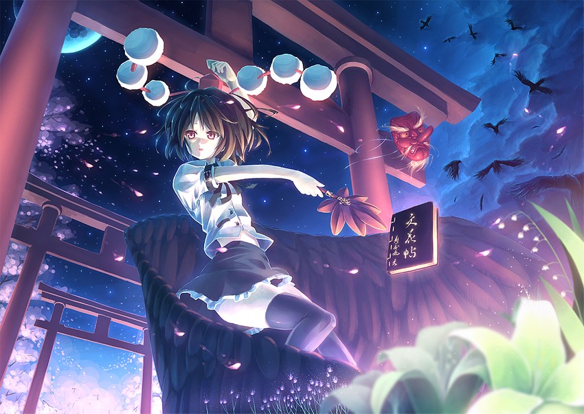 shameimaru aya (touhou) drawn by orita_enpitsu
