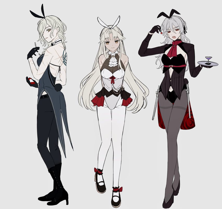 edmond dantes, amakusa shirou, and antonio salieri (fate and 1 more) drawn by sumi_(gfgf_045)
