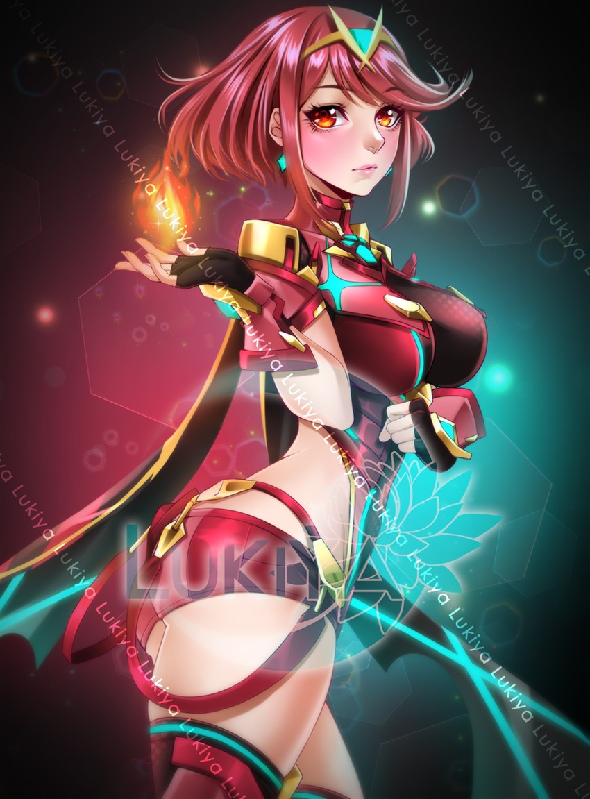 pyra (xenoblade chronicles and 1 more) drawn by lukiyachan