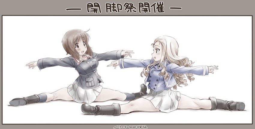 nishizumi miho and marie (girls und panzer) drawn by nyororiso_(muyaa)