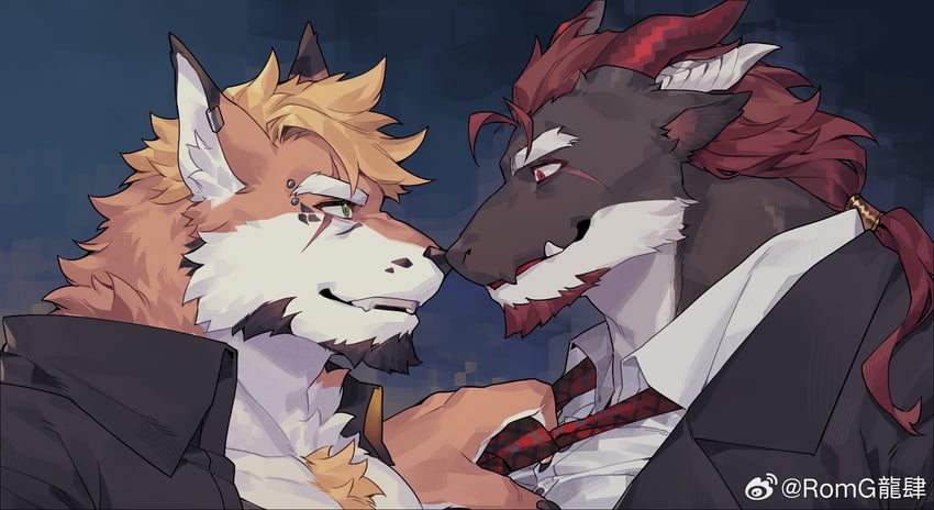 romg, romg the jaguar, and dragon (original) drawn by destroycode