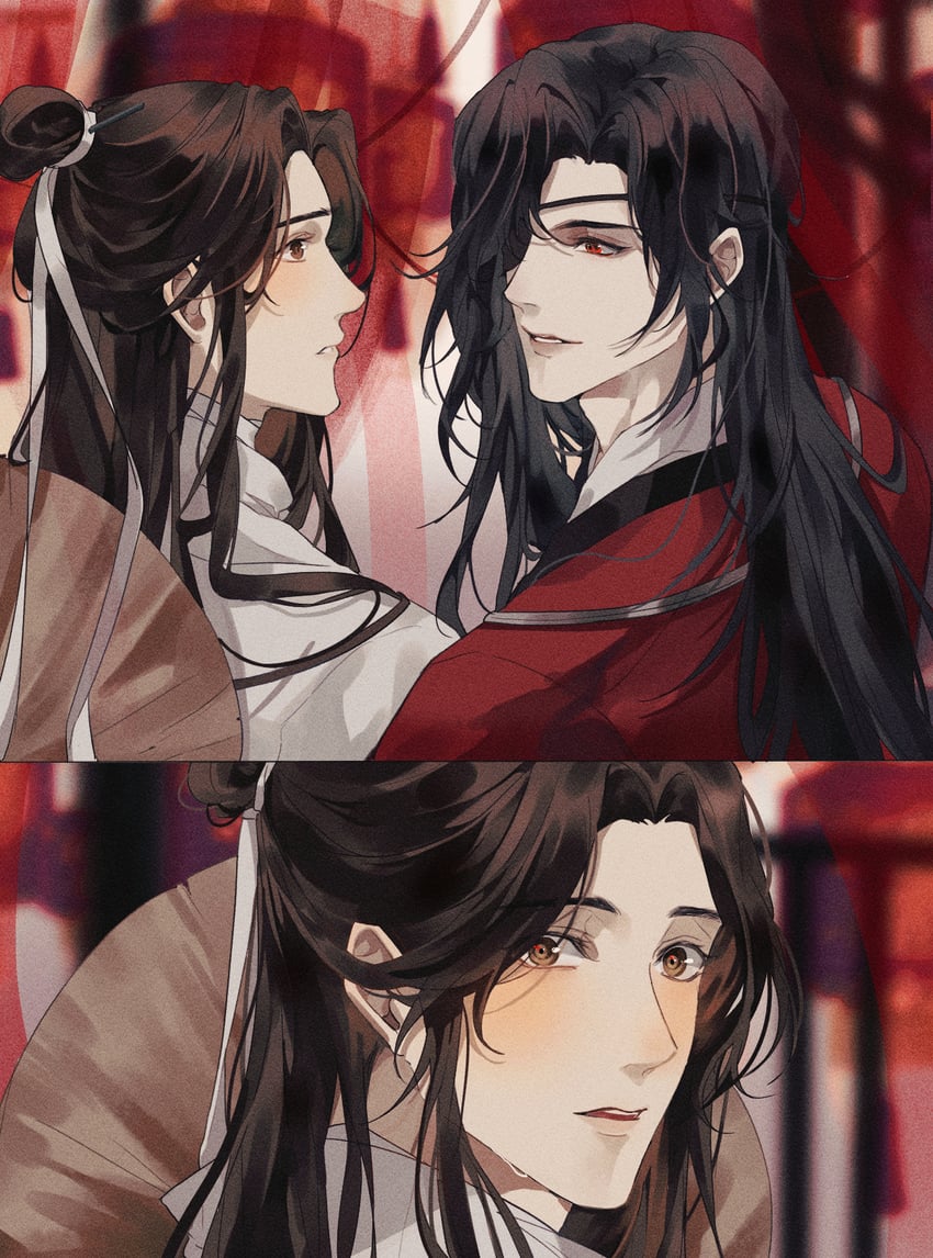 xie lian and hua cheng (tianguan cifu) drawn by ronpu_cooing
