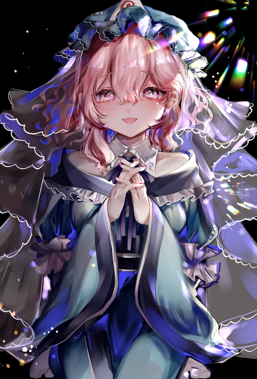 saigyouji yuyuko (touhou) drawn by suzune_hapinesu