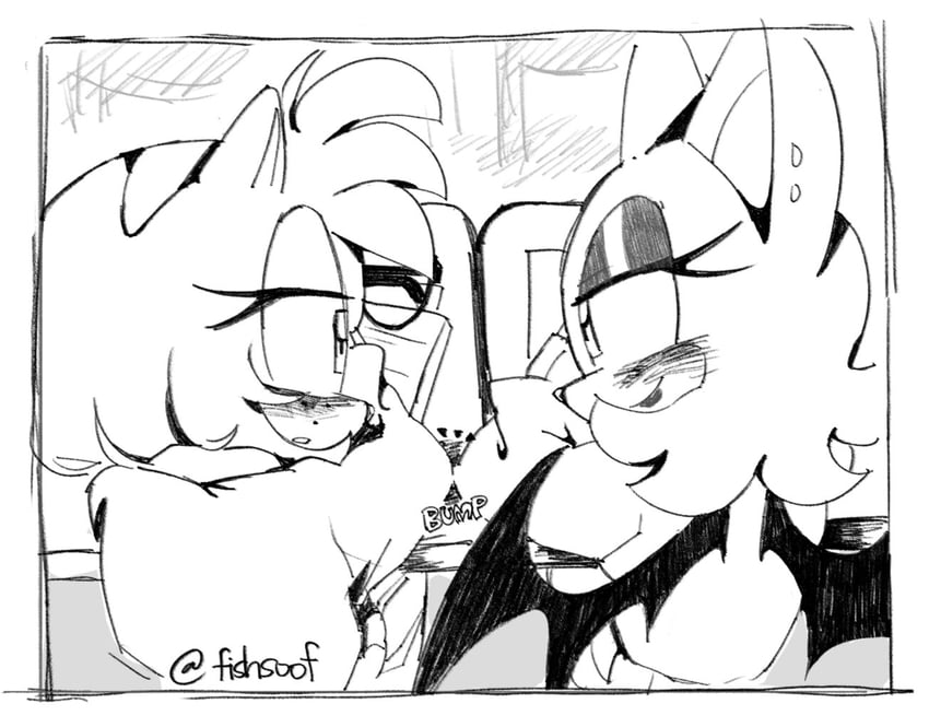 amy rose and rouge the bat (sonic) drawn by fishsoof