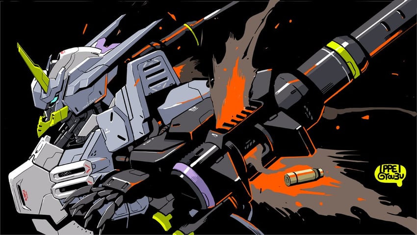 gundam asmoday (gundam and 2 more) drawn by gyoubu_ippei