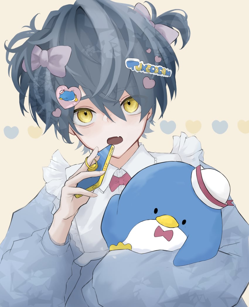 tuxedo sam (original and 1 more) drawn by pi_uro