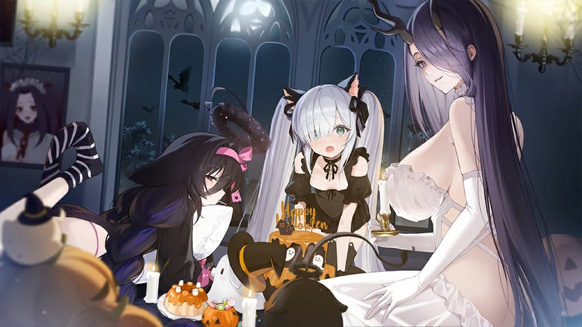 manjuu, janus, golden hind, whydah, and adventure galley (azur lane) drawn by chungu