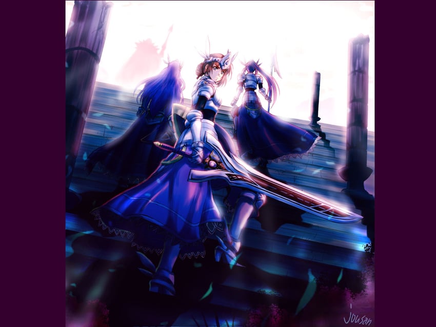 duvalie, arianrhod, ines, and ennea (eiyuu densetsu and 2 more) drawn by xiacheng_tatsuya