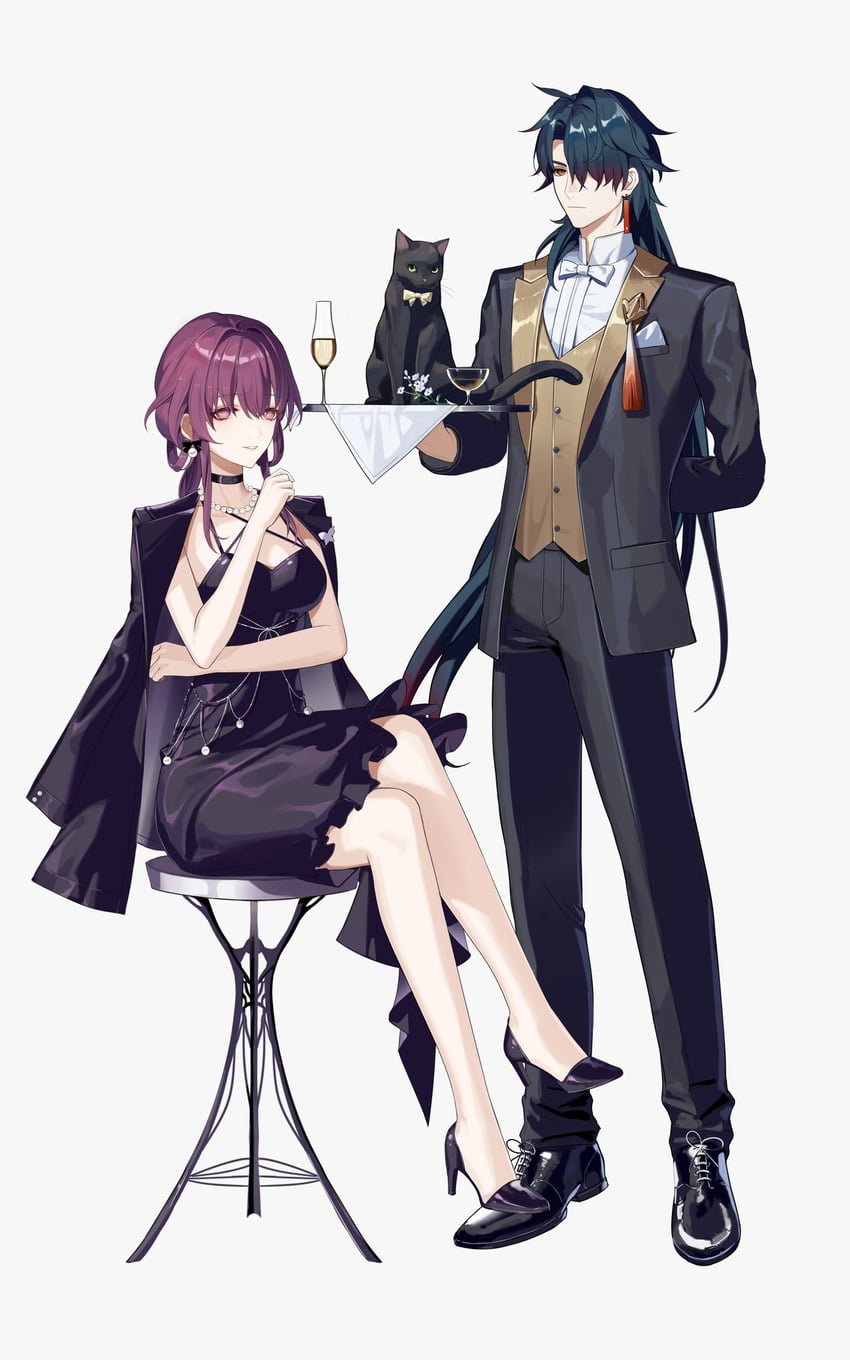 kafka and blade (honkai and 1 more) drawn by manbu72747