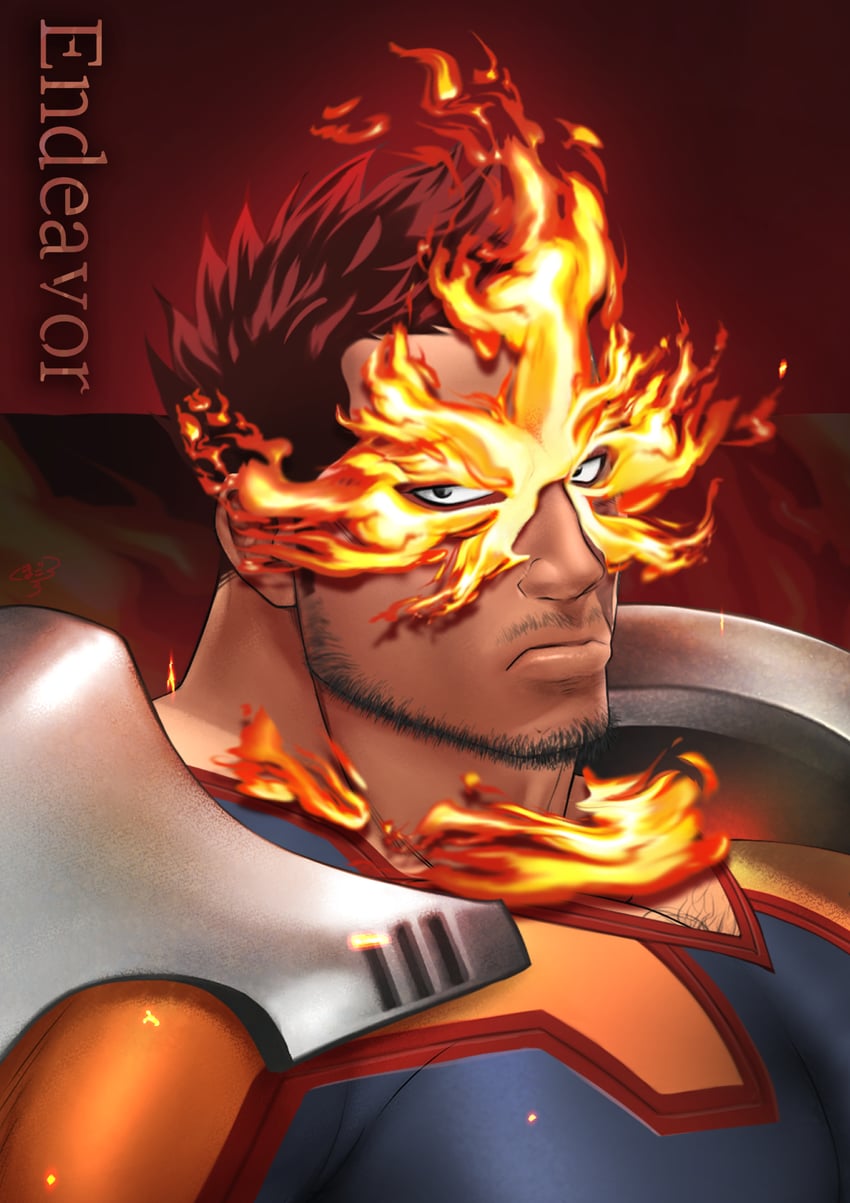 endeavor (boku no hero academia) drawn by kuma_gororo