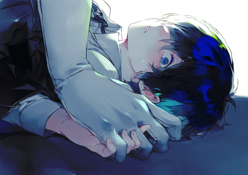 yuuki makoto and thanatos (persona and 1 more) drawn by lor_(roasyerizyonirapi)