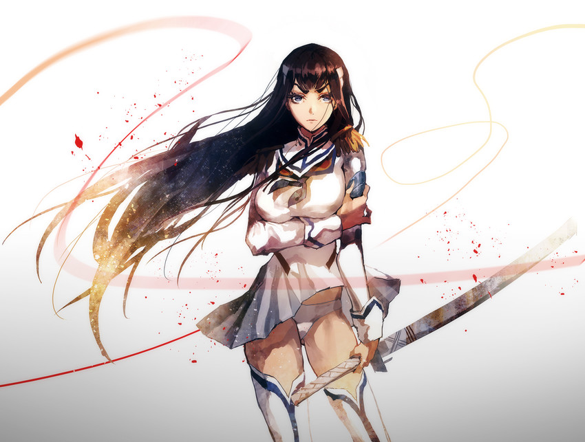 kiryuuin satsuki and junketsu (kill la kill) drawn by fajyobore