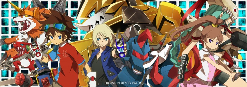 amano nene, mervamon, kudou taiki, shoutmon, sparrowmon, and 5 more (digimon and 1 more) drawn by hajime_(hajime-ill-1st)