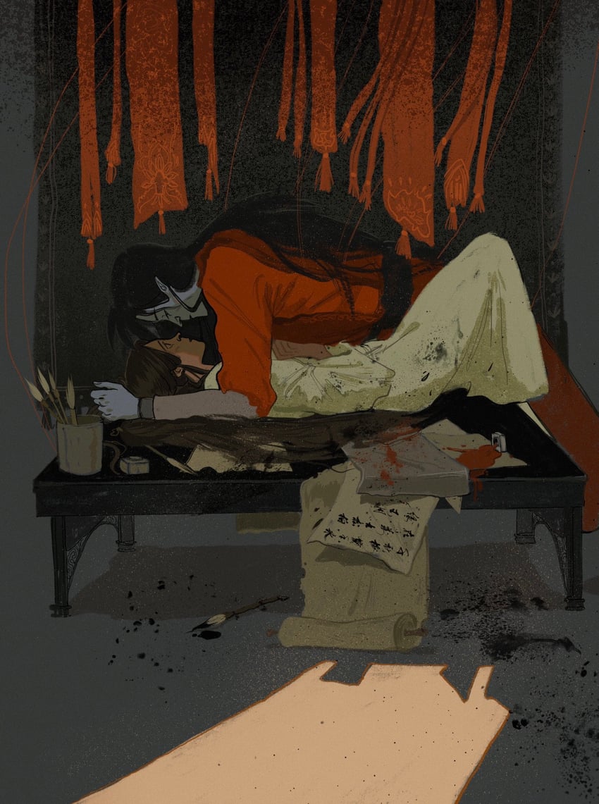 xie lian and hua cheng (tianguan cifu) drawn by yaroslava_murashko
