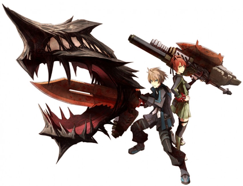 player and kannagi yuu (god eater and 1 more)