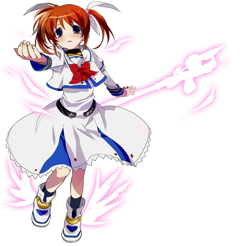 takamachi nanoha and raising heart (lyrical nanoha and 1 more) drawn by yume_mizuumi