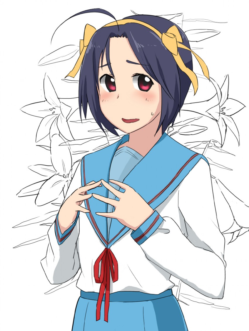 suzumiya haruhi and miura azusa (idolmaster and 2 more) drawn by suzumiya_annko