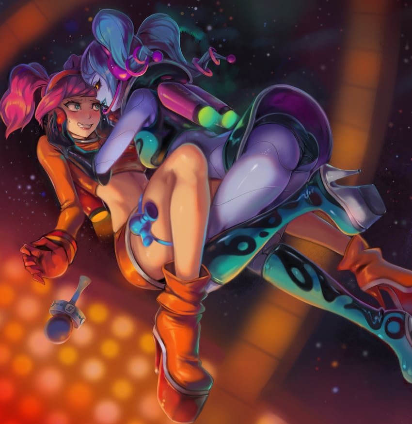 ulala and evila (space channel 5) drawn by toasty_scones