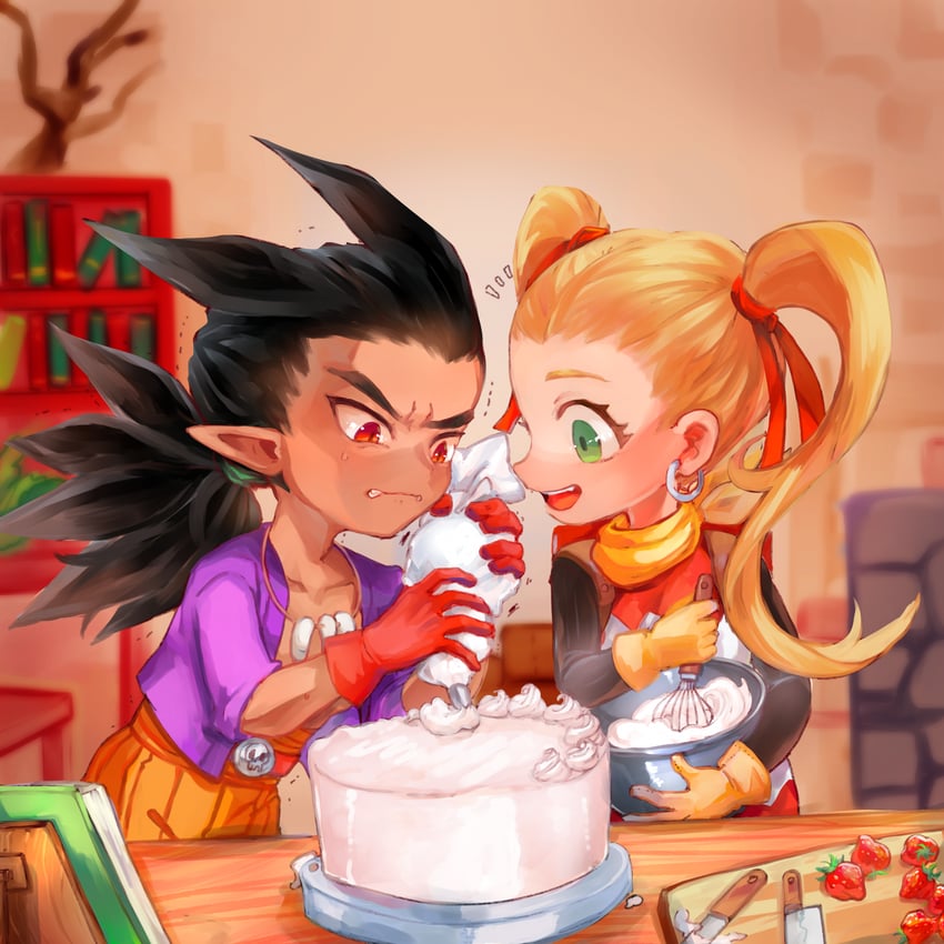 sidoh and female builder (dragon quest and 1 more) drawn by hotaro_(bread_fusa) and km_navi