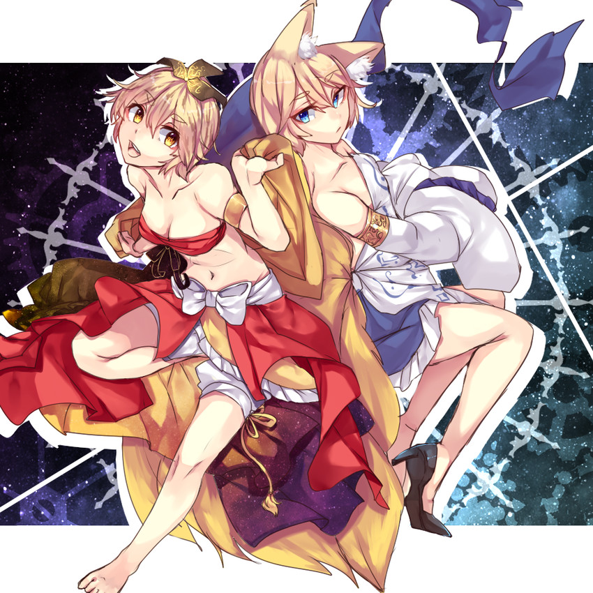 yakumo ran and toramaru shou (touhou) drawn by nabezuru