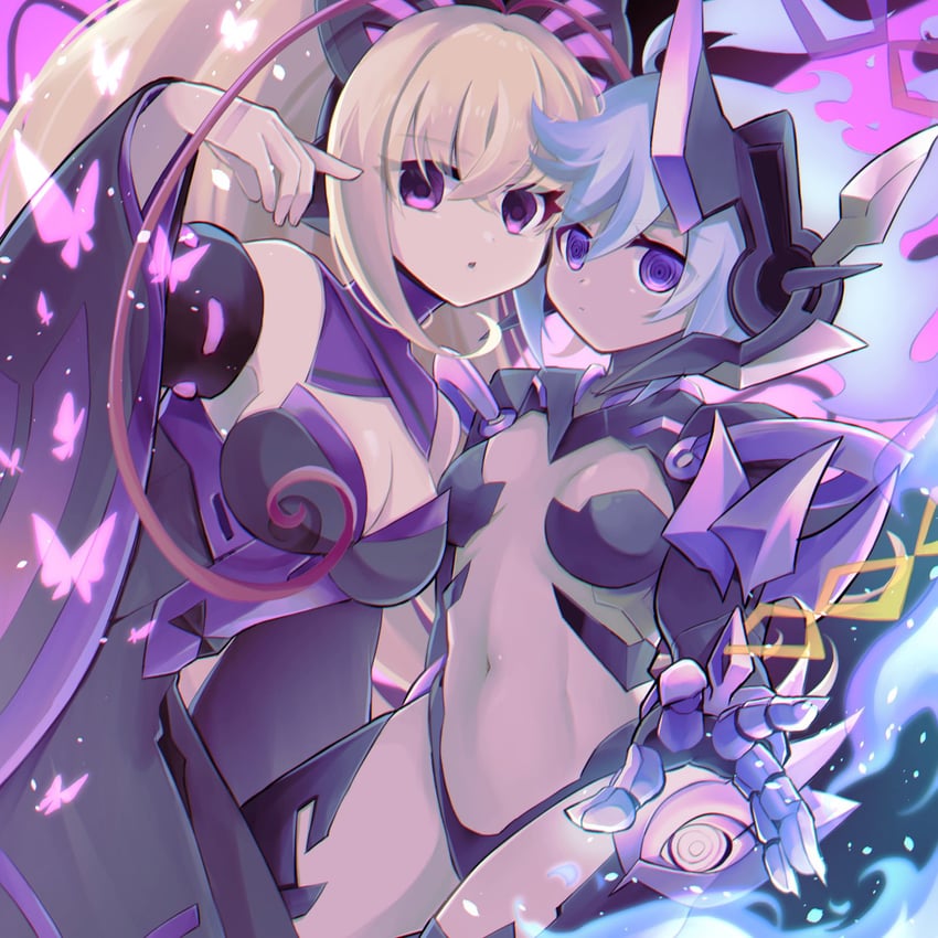 lumen and roro (azure striker gunvolt and 1 more) drawn by aihira_(aihira12)