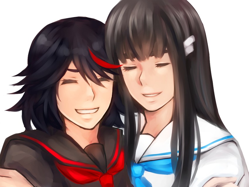 matoi ryuuko and kiryuuin satsuki (kill la kill) drawn by citrus_tsukiko