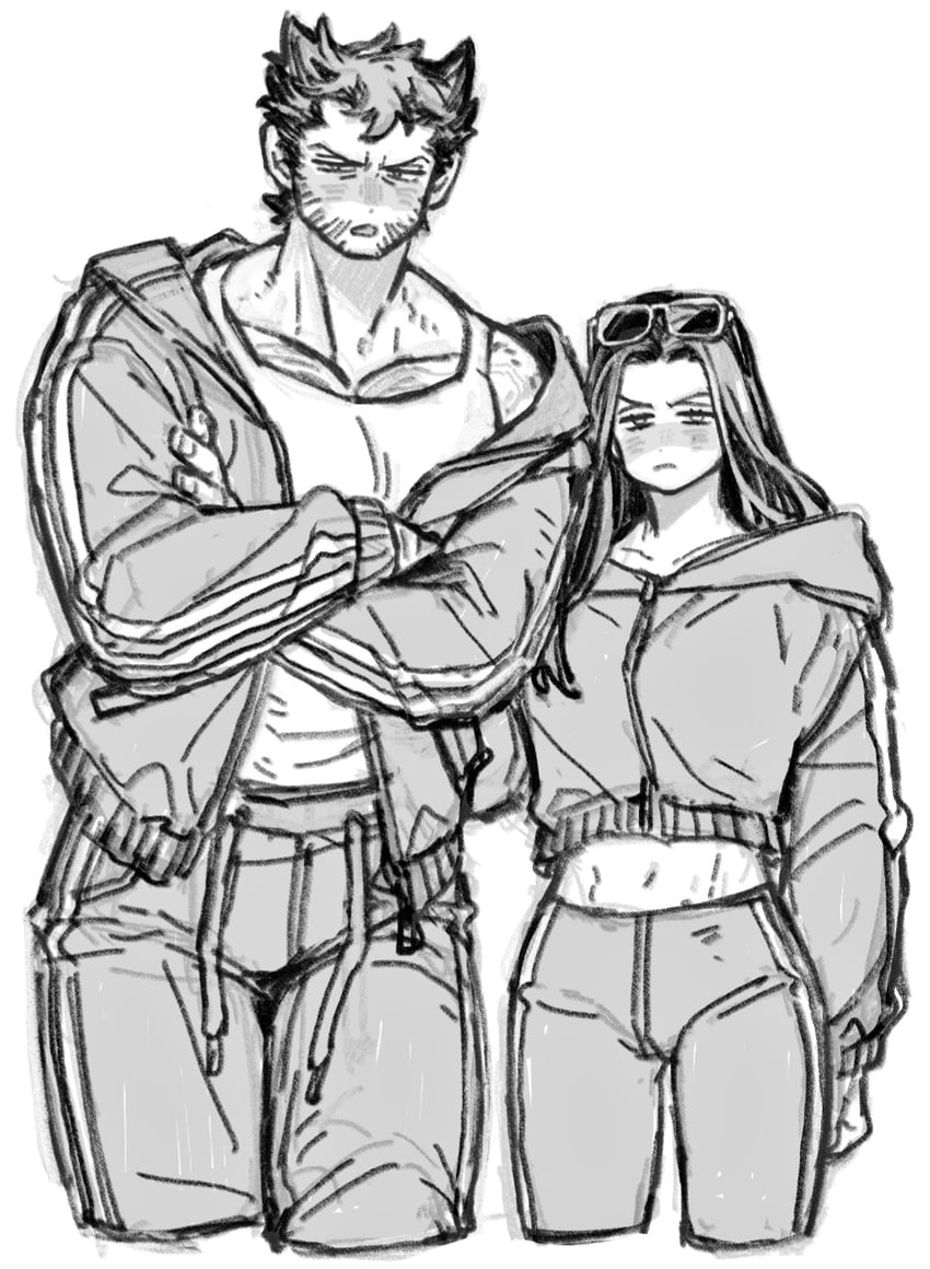 wolverine and laura kinney (marvel and 1 more) drawn by dishing