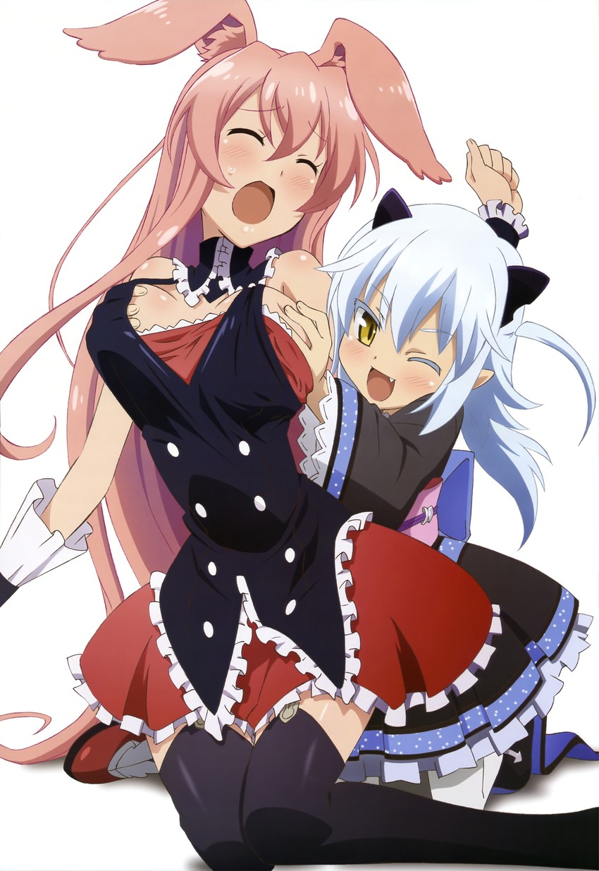 kurousagi and shiroyasha (nyantype and 1 more) drawn by noda_yasuyuki