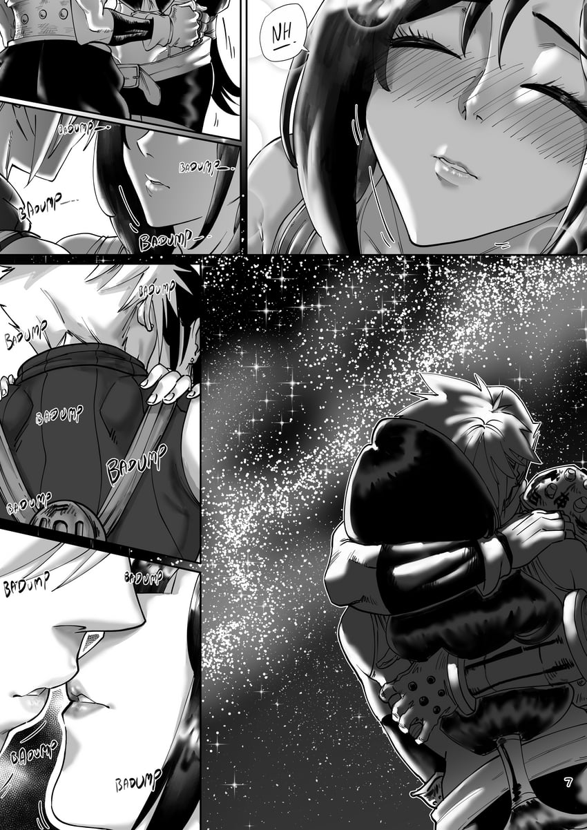 tifa lockhart and cloud strife (final fantasy and 1 more) drawn by aarokira