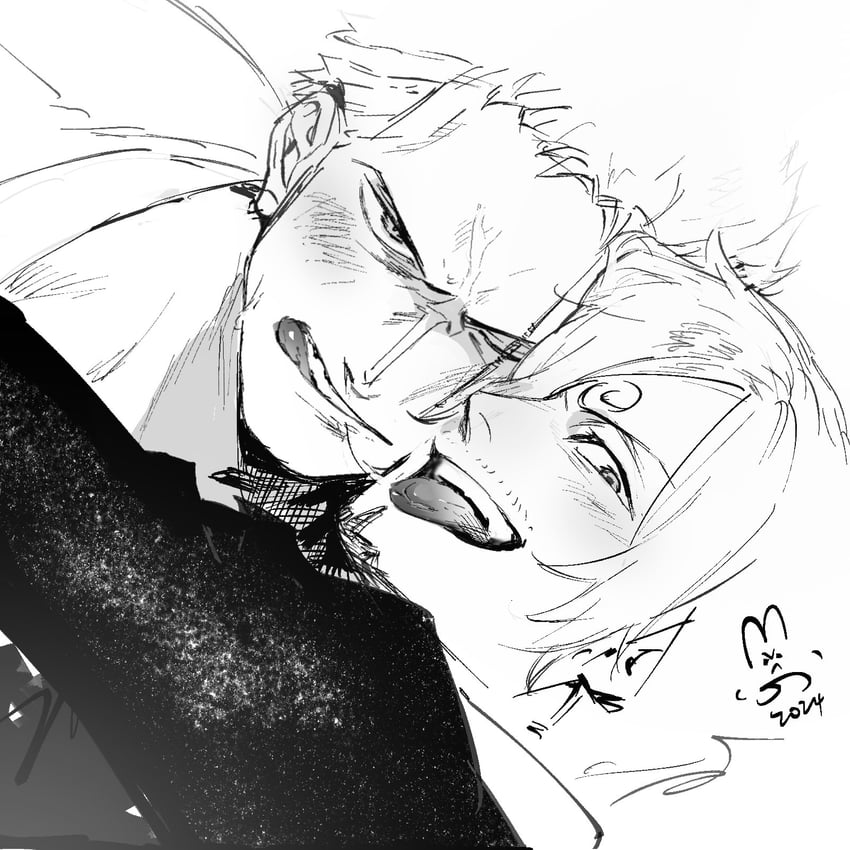 roronoa zoro and sanji (one piece) drawn by ynnn_m