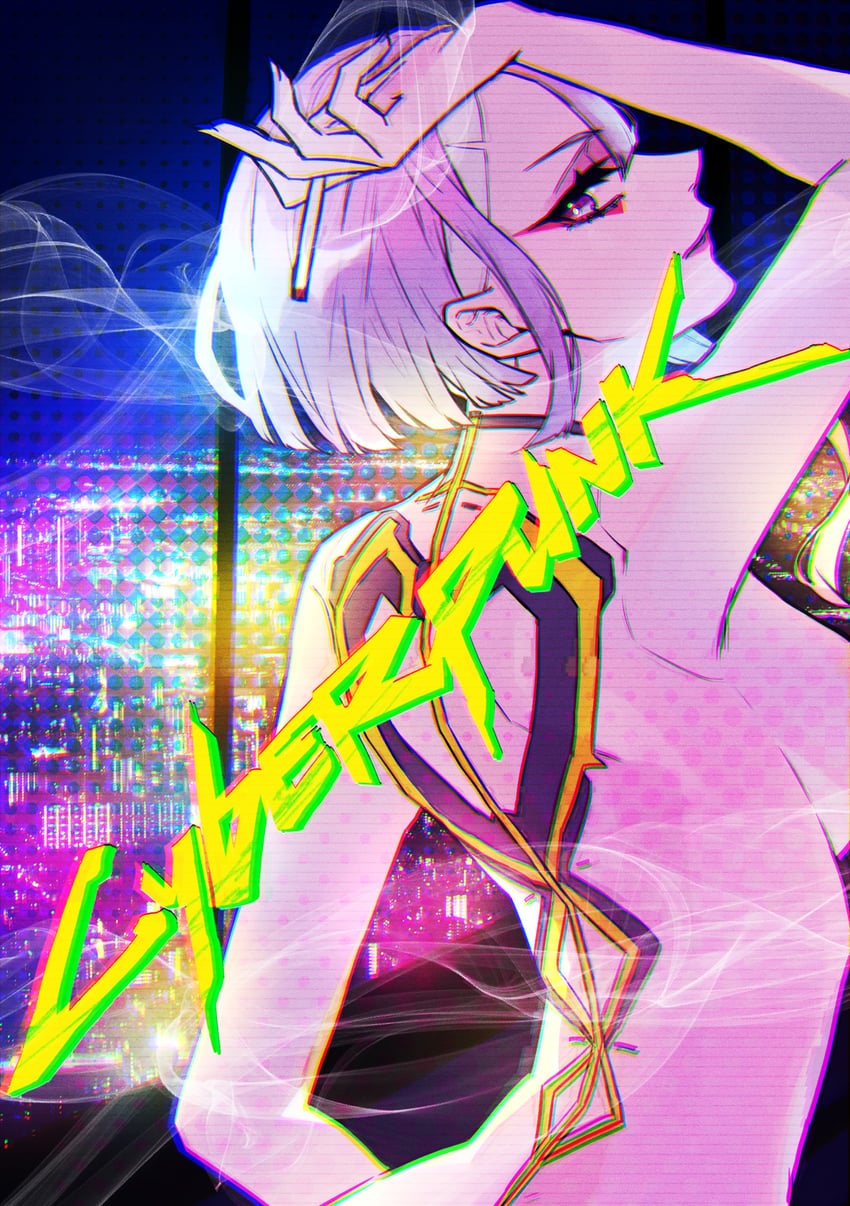 lucy (cyberpunk and 1 more) drawn by akannie_(0inak0)
