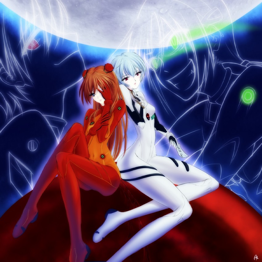 souryuu asuka langley, ayanami rei, nagisa kaworu, and makinami mari illustrious (neon genesis evangelion and 2 more) drawn by itou_aruma_(shirimetsuretsu)