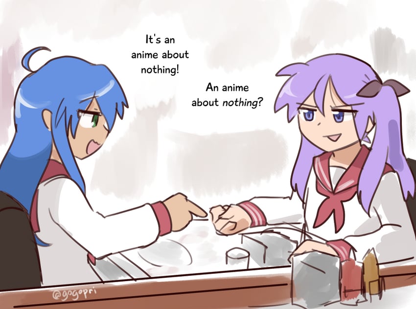 hiiragi kagami and izumi konata (lucky star and 1 more) drawn by gogopri