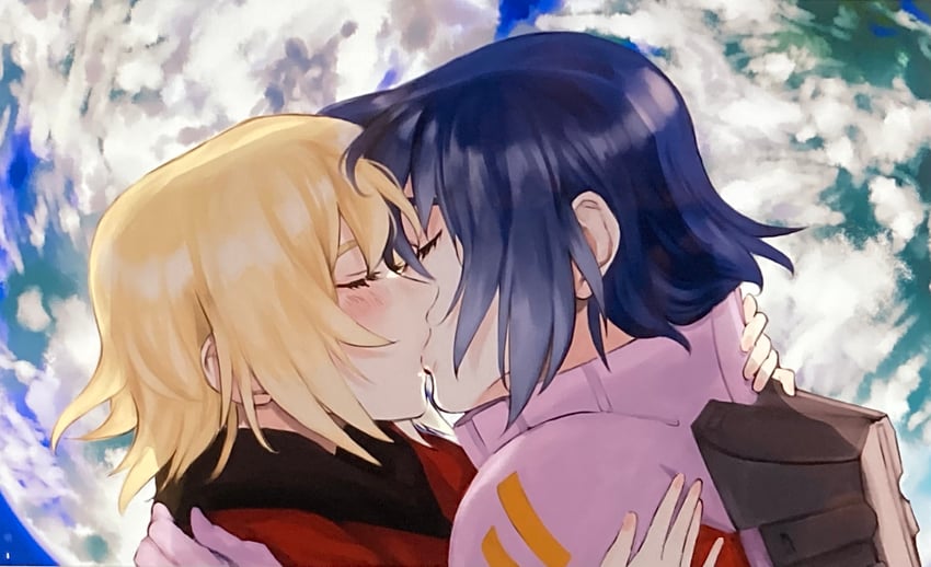 cagalli yula athha and athrun zala (gundam and 1 more) drawn by a_ire