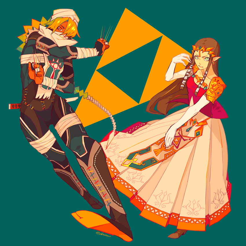 princess zelda and sheik (the legend of zelda and 1 more) drawn by edarow