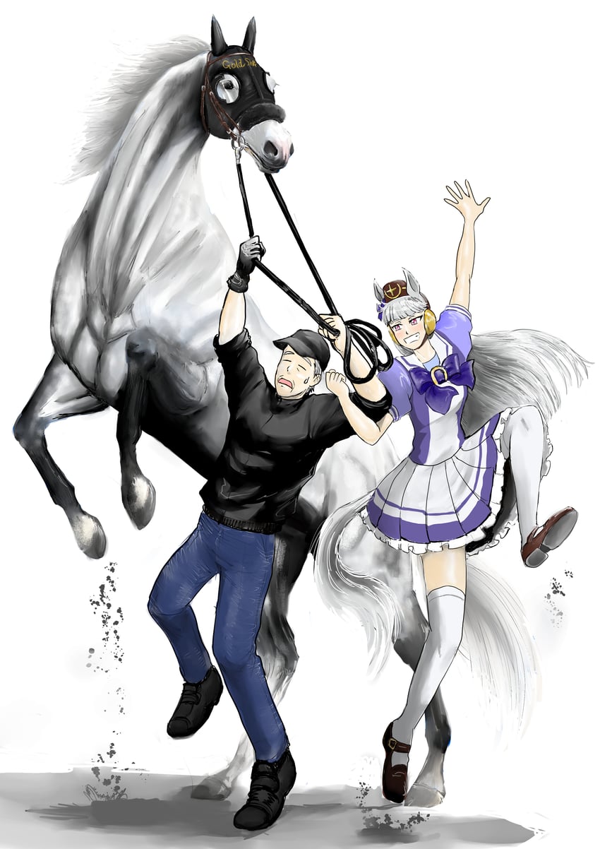 gold ship and imanami takatoshi (umamusume and 1 more) drawn by iwasaki_tadakaze