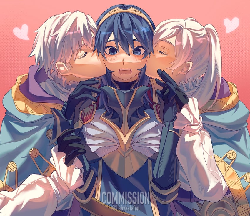 lucina, male robin, and female robin (fire emblem and 2 more) drawn by babykatafan